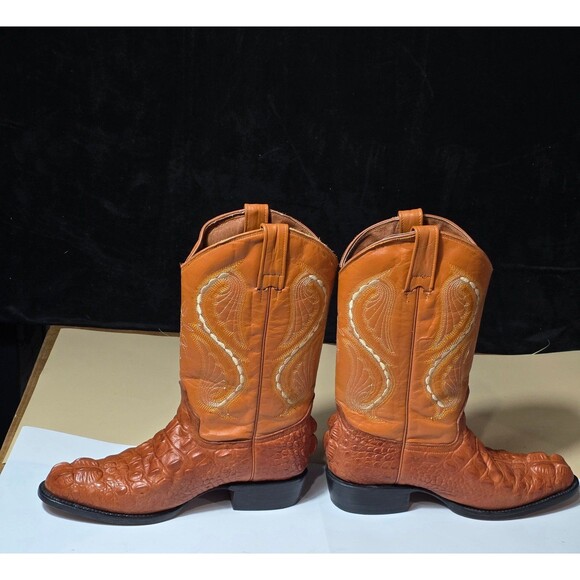 Vintage Botas Paisa Crocodile Print Cowboy Boots – Men’s Size 7.5 Handmade main image 6